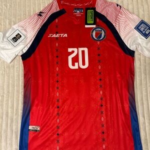 Haiti Men's Red Soccer Jersey -Pierrot #20